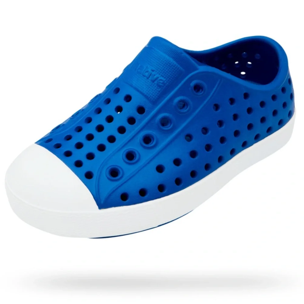 Native Jefferson Style Blue Glow in the Dark Slip On Toddler Shoes